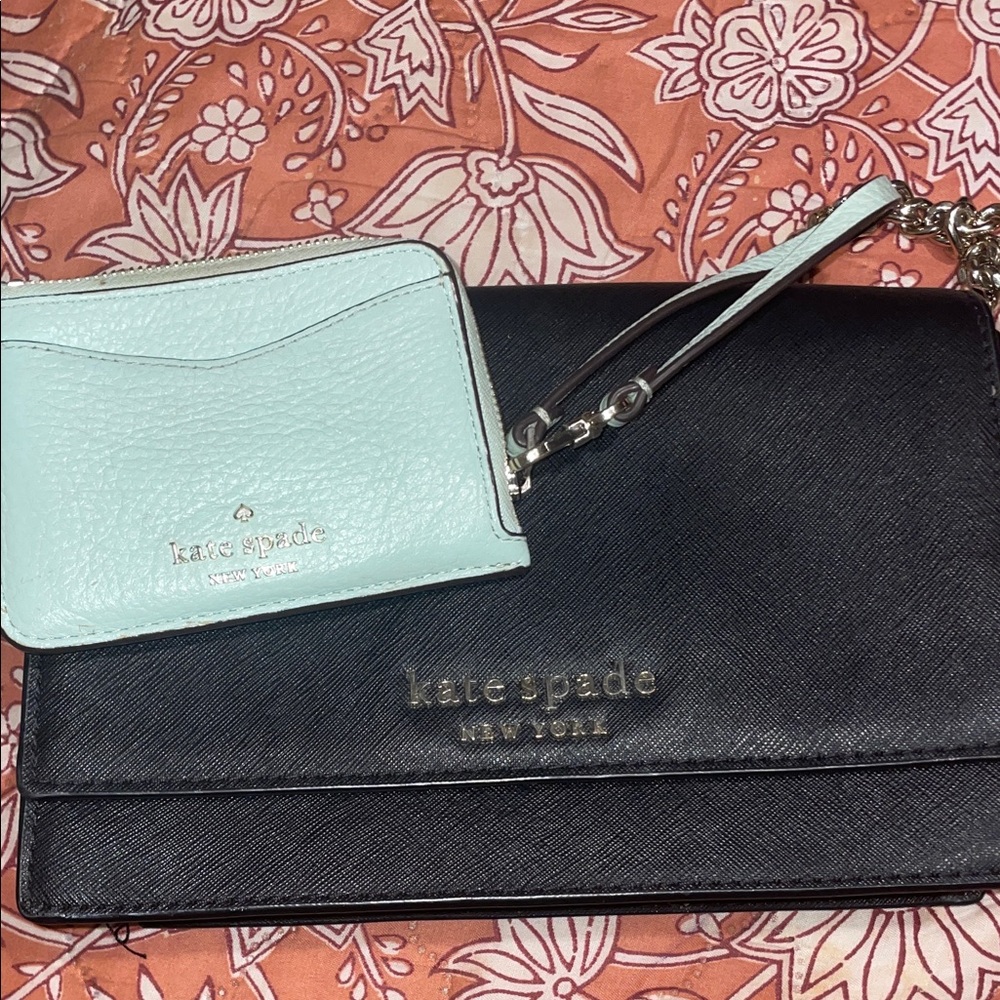 Kate Spade Black and Mint Accessory Duo